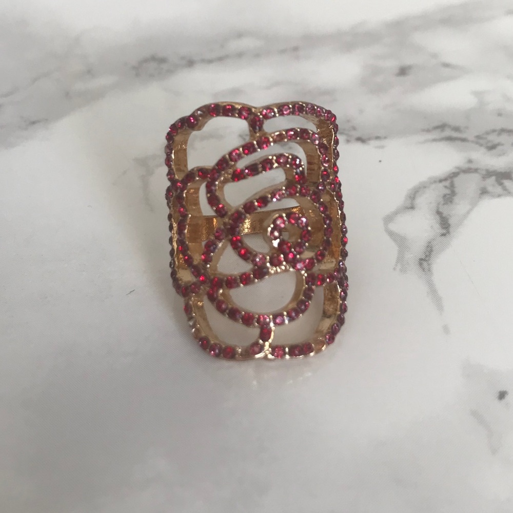 Red Rose Flower Ring